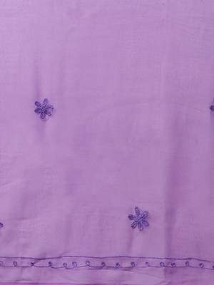 Purple embroidered georgette chikankari-kurtis 4