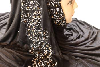 JSDC Women Hosiery 4 Way Stretchable Cotton Scarf Hijab 2