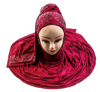JSDC Women Stone Work Hosiery Scarf Hijab Dupatta For Daily Wear 2