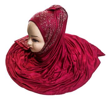JSDC Women Stone Work Hosiery Scarf Hijab Dupatta For Daily Wear 3