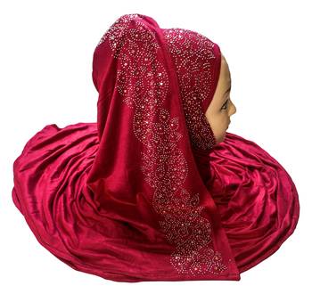 JSDC Women Stone Work Hosiery Scarf Hijab Dupatta For Daily Wear 4