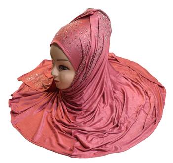 JSDC Diamond Stone Work Women Hosiery Cotton Islamic Scarf Hijab 3