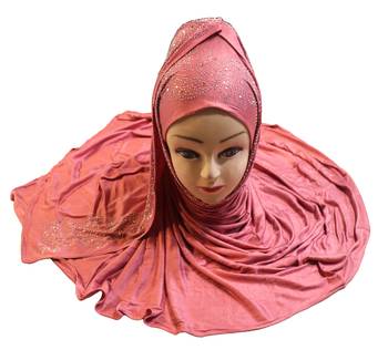 JSDC Diamond Stone Work Women Hosiery Cotton Islamic Scarf Hijab 4