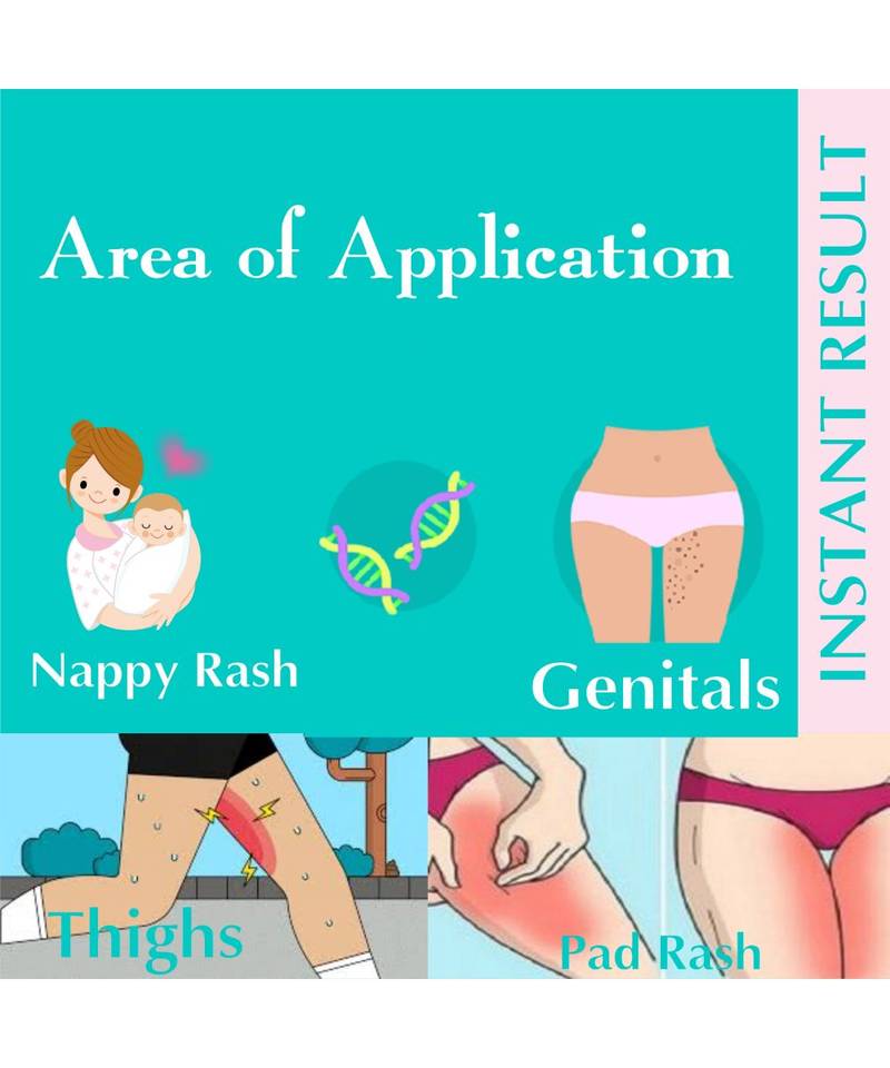 Natural Rash Cream for Rash Chafing Due to Sanitary Pads,Heavy thighs, Sports Activities, Waxing, Gymming - 25gm