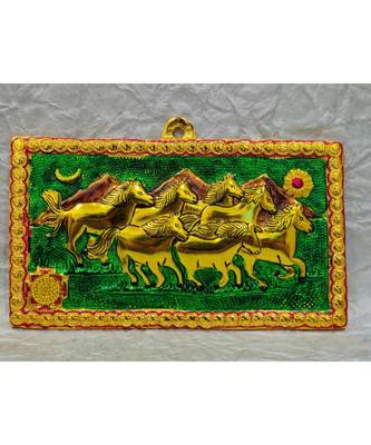 Seven Running Horses Plate Wall Hanging For Good Luck In Office Home Study Room Feng Shui Gift Item 3
