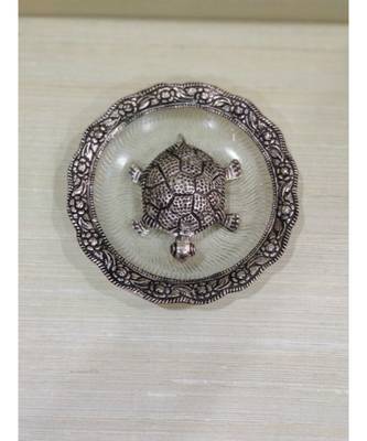 Metal Feng Shui Silver Plated Tortoise Plate Home decor Good Luck Showpiece For Office Shop Home Decoration 3