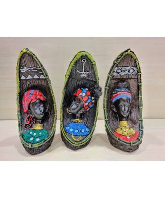 African Tribal Handmade Showpiece For Home decor Office Wall Shelf Living Room Decorative Handicraft Figurine 1