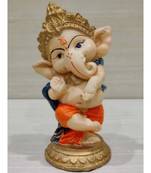 Polyresin Dancing Hindu God Idol Ganesha Giving Blessing Statue Home Office Living Room Temple decor Posing Showpiece
