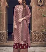 Light Brown Jacquard Pakistani Salwar Kameez