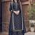 Royal Blue Jacquard Pakistani Salwar Kameez