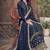 Royal Blue Jacquard Pakistani Salwar Kameez