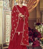 Red Georgette Pakistani Salwar Kameez