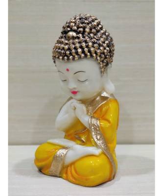 Buddha Monk Statue Figurines Showpiece for Wall Shelf Table Desktop Living Room Decoration 3