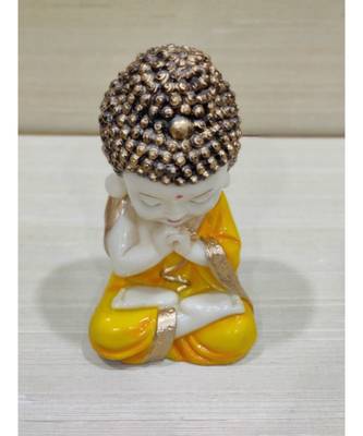 Buddha Monk Statue Figurines Showpiece for Wall Shelf Table Desktop Living Room Decoration 4
