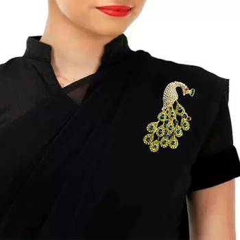 Green crystal brooch 2