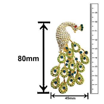 Green crystal brooch 4