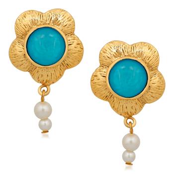 Blue crystal earrings 1