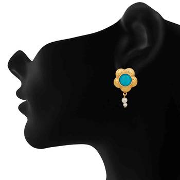Blue crystal earrings 2