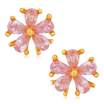 Purple cubic zirconia earrings 1