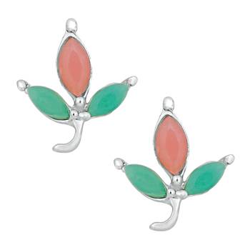 Green crystal earrings 1