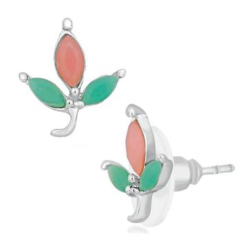 Green crystal earrings 3
