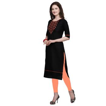 Black embroidered cotton silk embroidered-kurtis 2