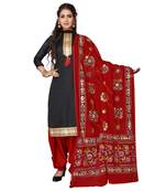 Black Aari Cotton Punjabi Salwar Suit