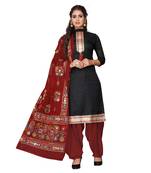Black Aari Cotton Punjabi Salwar Suit