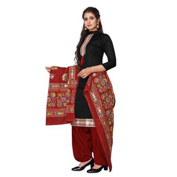 Black Aari Cotton Punjabi Salwar Suit 3