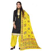 Black Aari Cotton Punjabi Salwar Suit