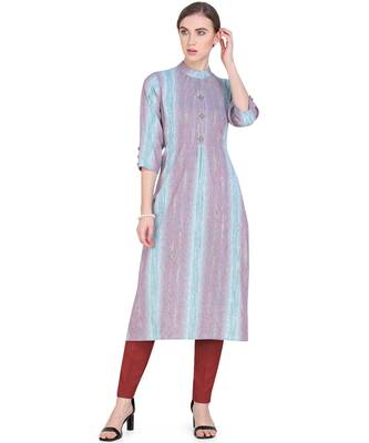 Aqua-blue woven cotton kurtas-and-kurtis 2