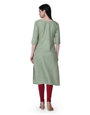 Green printed cotton cotton-kurtis 3