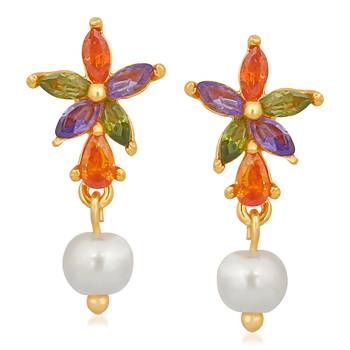 Multicolor cubic zirconia earrings 1