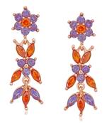 Orange cubic zirconia earrings