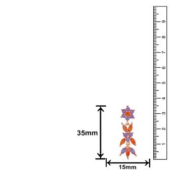 Orange cubic zirconia earrings 4