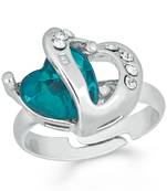 Blue crystal rings