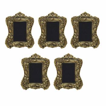 Photo Frame Antique Golden Victorian Style with Floral Motif in Metal by Handicrafts Paradise 1