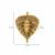 Wall hanging golden  leaf shaped with krishna face motiff in metal by Handicrafts Paradise