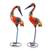 Handicrafts Parsadise Painted Swan set Handmade Decorative gift item Showpiece in Iron -20 inch