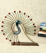 Dancing Peacock Handmade Decorative gift item Showpiece in Iron for Home decor - 14 inch