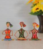 Iron sitting Musician Doll set Handmade Decorative gift item Showpiece ( 6.5 inch ) - set of 3 pc