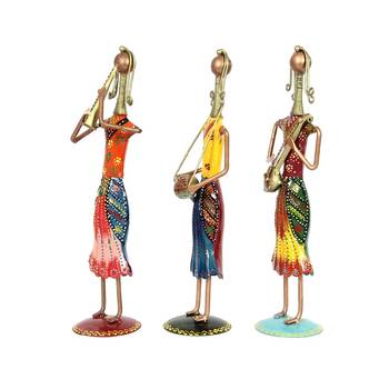 Musical lady Dolls set Handmade Decorative gift item showpiece for Homedecor ( 12.25 inch ) - set of 3 pc 3