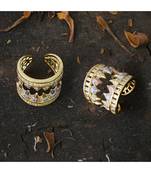 rose gold silver yellow gold three in one stylish ring