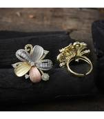 three in one  beautiful flower design ring