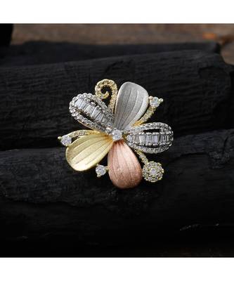 three in one  beautiful flower design ring 2