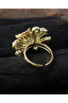 three in one  beautiful flower design ring