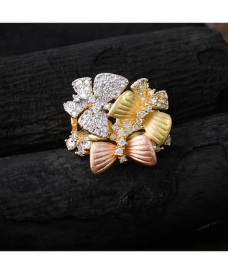 three in one cute beautiful butterfly design ring 2