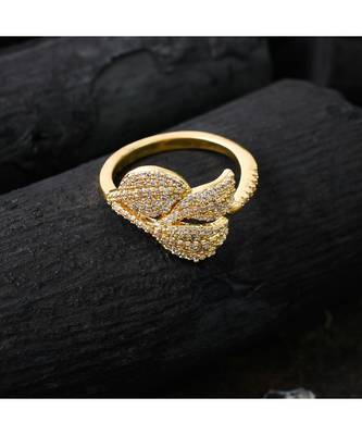 beautiful golden cut elegant stylish ring 2