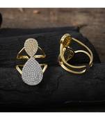 smart look golden silver designer elegant ring