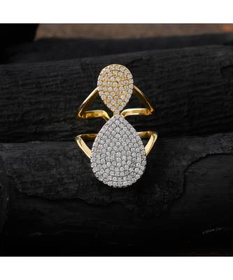 smart look golden silver designer elegant ring 2